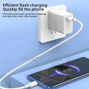 67watts Xiaomi Quick Charge Adapter + Type-C Cable for Redmi Poco