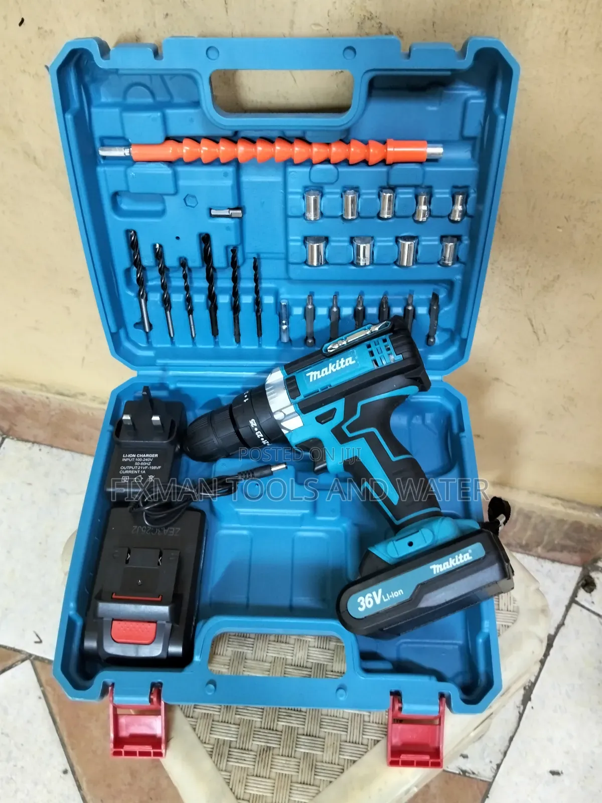 New Makita Cordless Drill 36 V 2 Battery