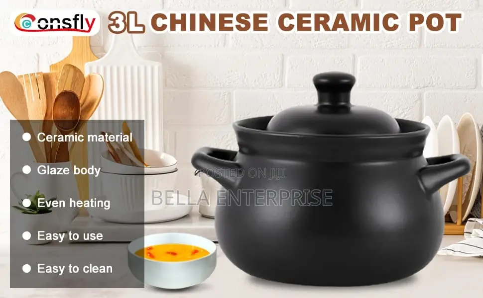 New Arrival Black Ceramic Cooking Pot