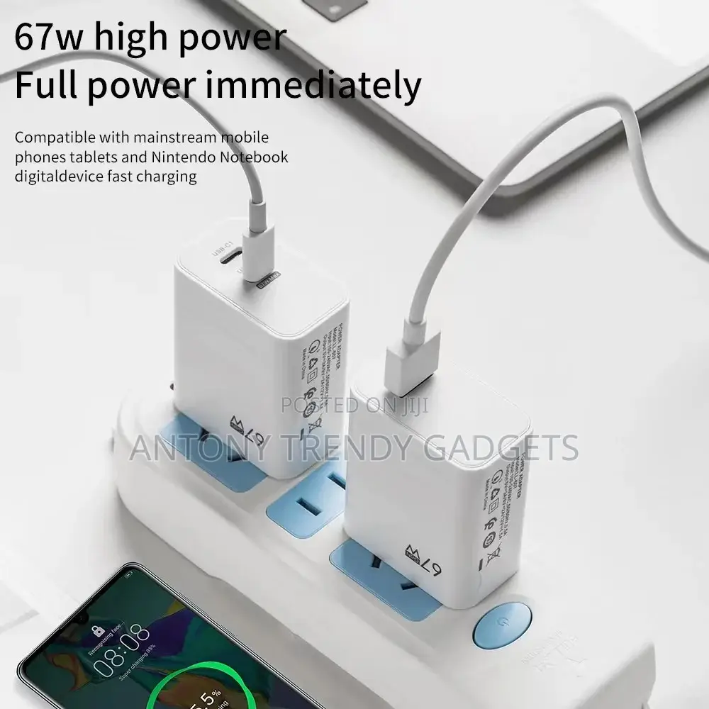 Xiaomi 67w Fast Charger Original + Usb-C Cable | Turbo Charging