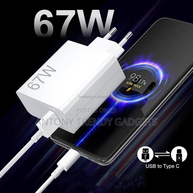 67w Super Fast Charger For Xiaomi & Redmi | Type-c Original Adapter