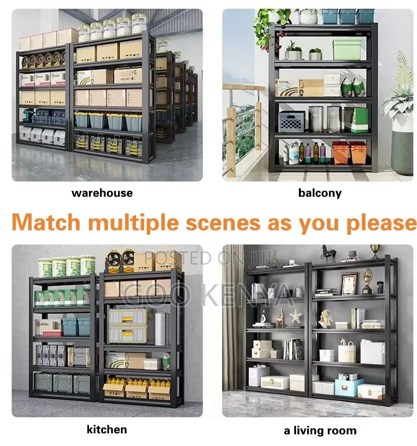 Home Shelf Rack ;Adjustable Angle Steel Shelving Rack for Commercial