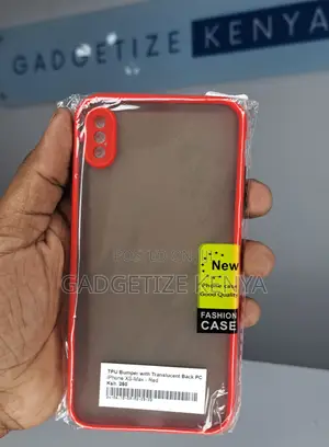 Bumper Phone Case for iPhone Xs-Max With Back Translucent Pc