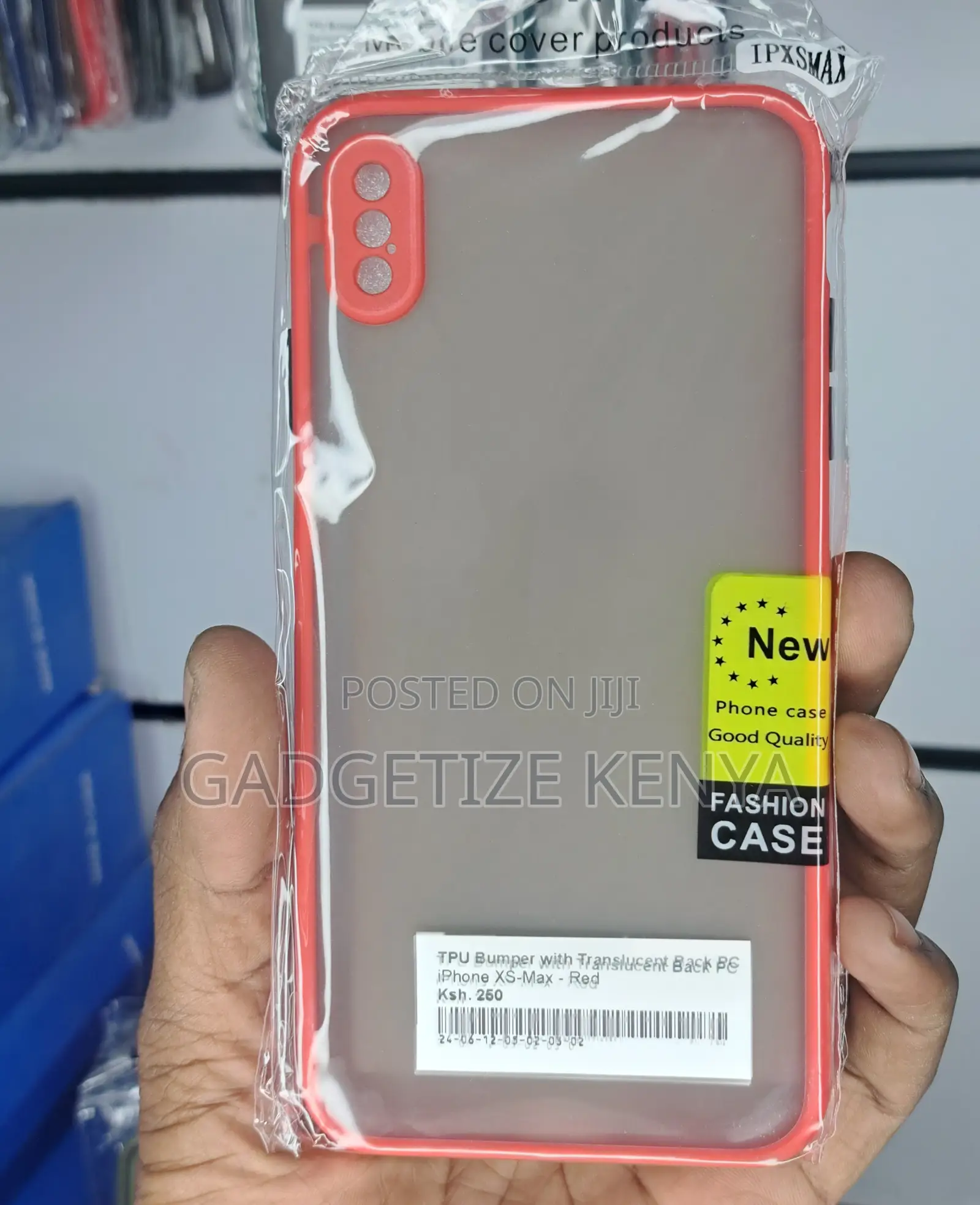 Bumper Phone Case for iPhone Xs-Max With Back Translucent Pc