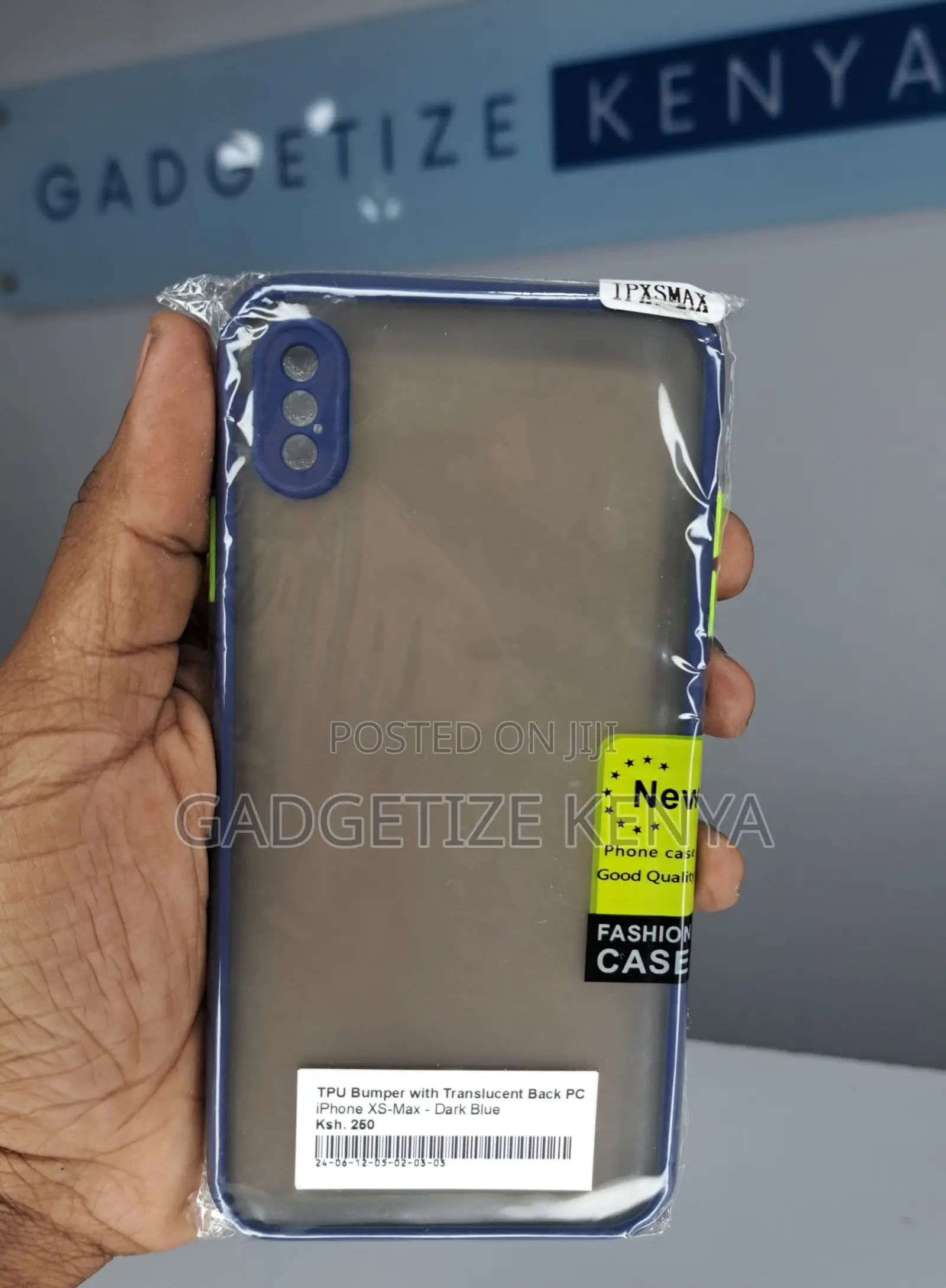 Bumper Phone Case for iPhone Xs-Max With Back Translucent Pc