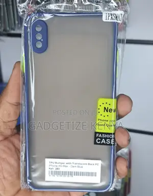 Bumper Phone Case for iPhone Xs-Max With Back Translucent Pc
