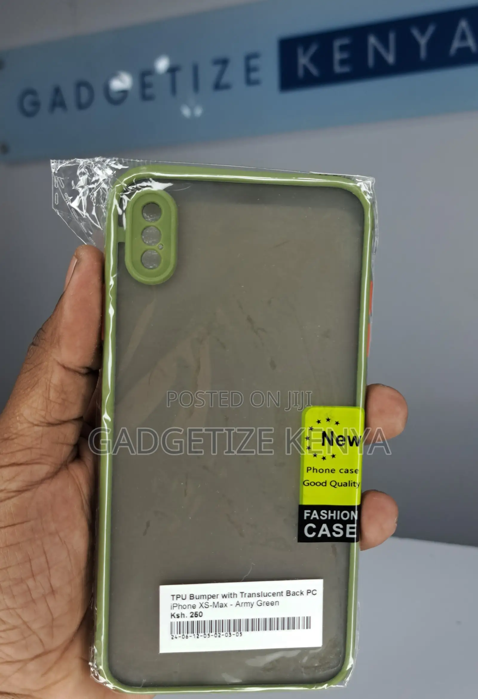Bumper Phone Case for iPhone Xs-Max With Back Translucent Pc