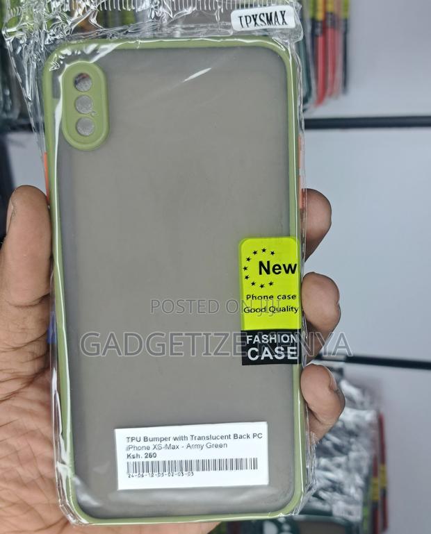 Bumper Phone Case for iPhone Xs-Max With Back Translucent Pc - thumbnail 6