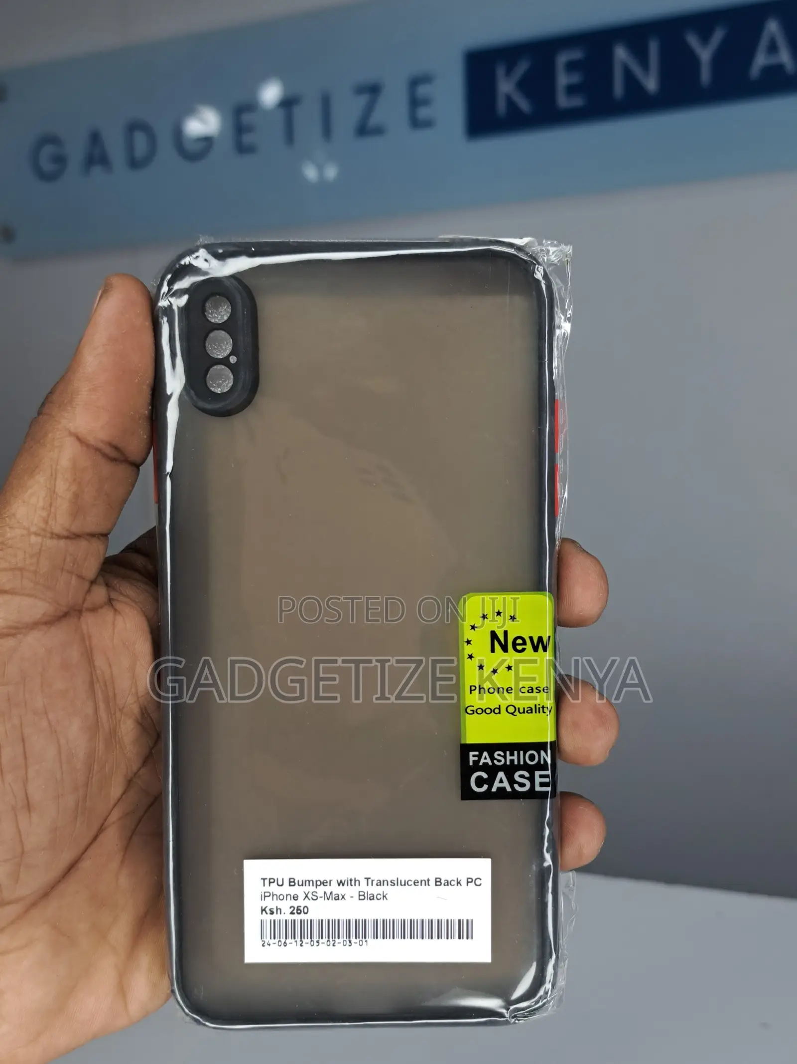 Bumper Phone Case for iPhone Xs-Max With Back Translucent Pc