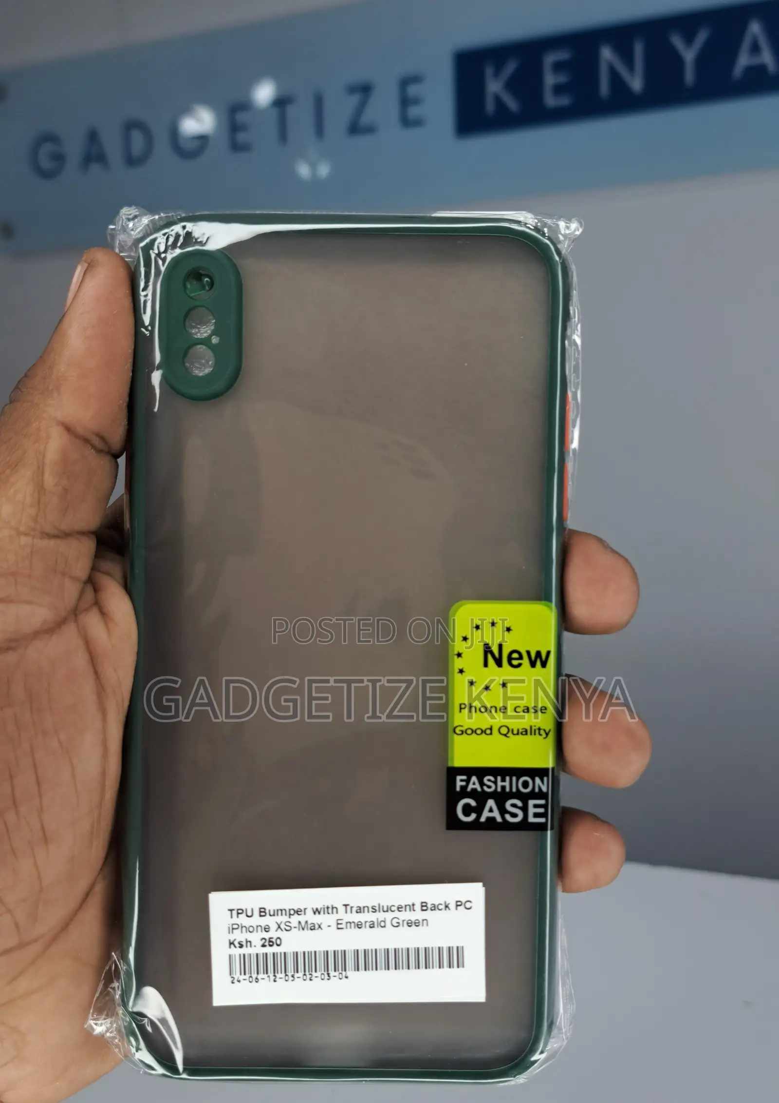 Bumper Phone Case for iPhone Xs-Max With Back Translucent Pc