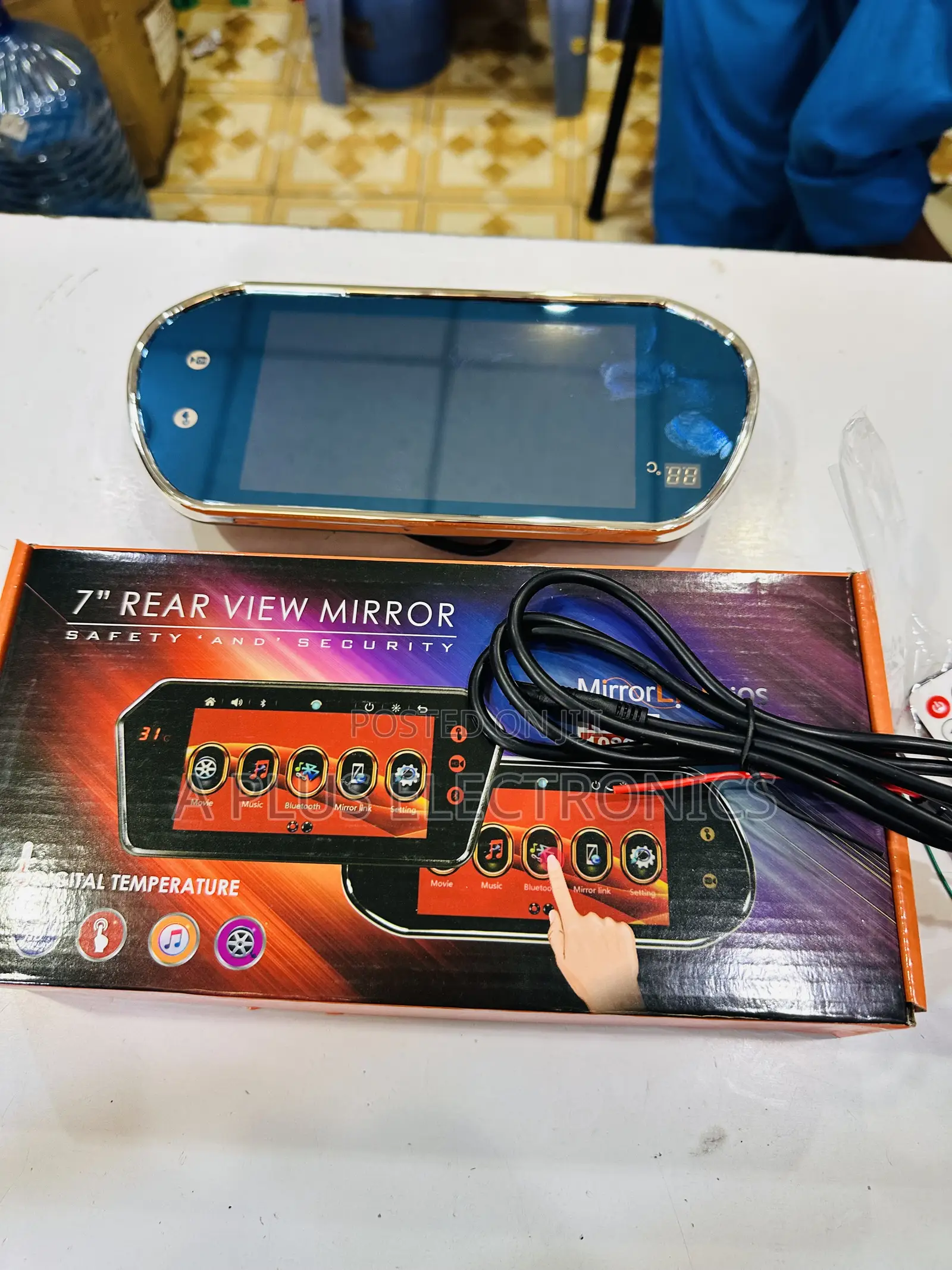 7-Inch Car Mirror Monitor for Reverse Camera