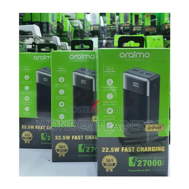 Oraimo Powernova Qf1 Opb-7270q *27000mah 22.5w* Power Bank With Smart