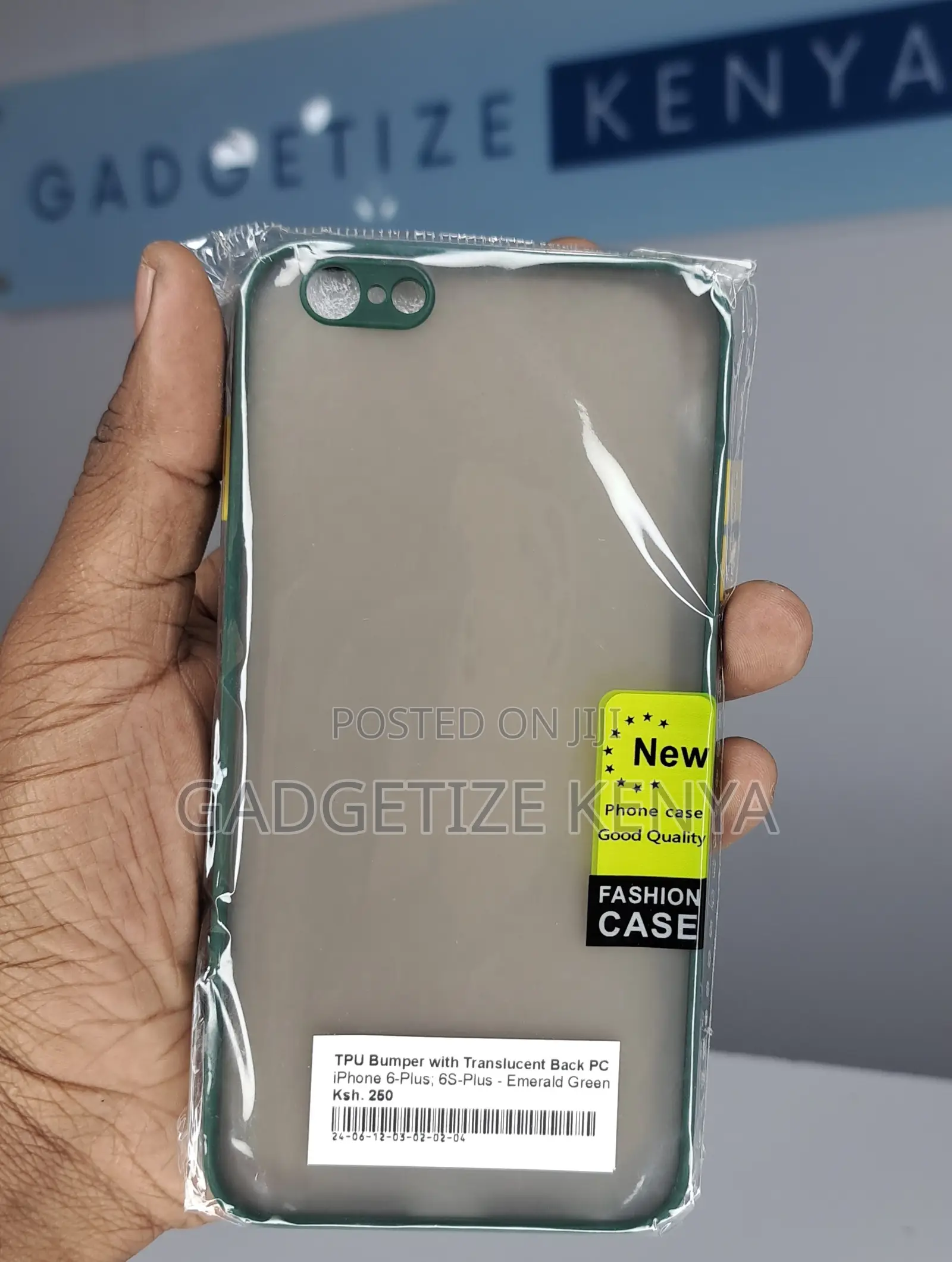 Case Cover for iPhone 6-Plus; 6s-Plus With Bumper and Translucent Back