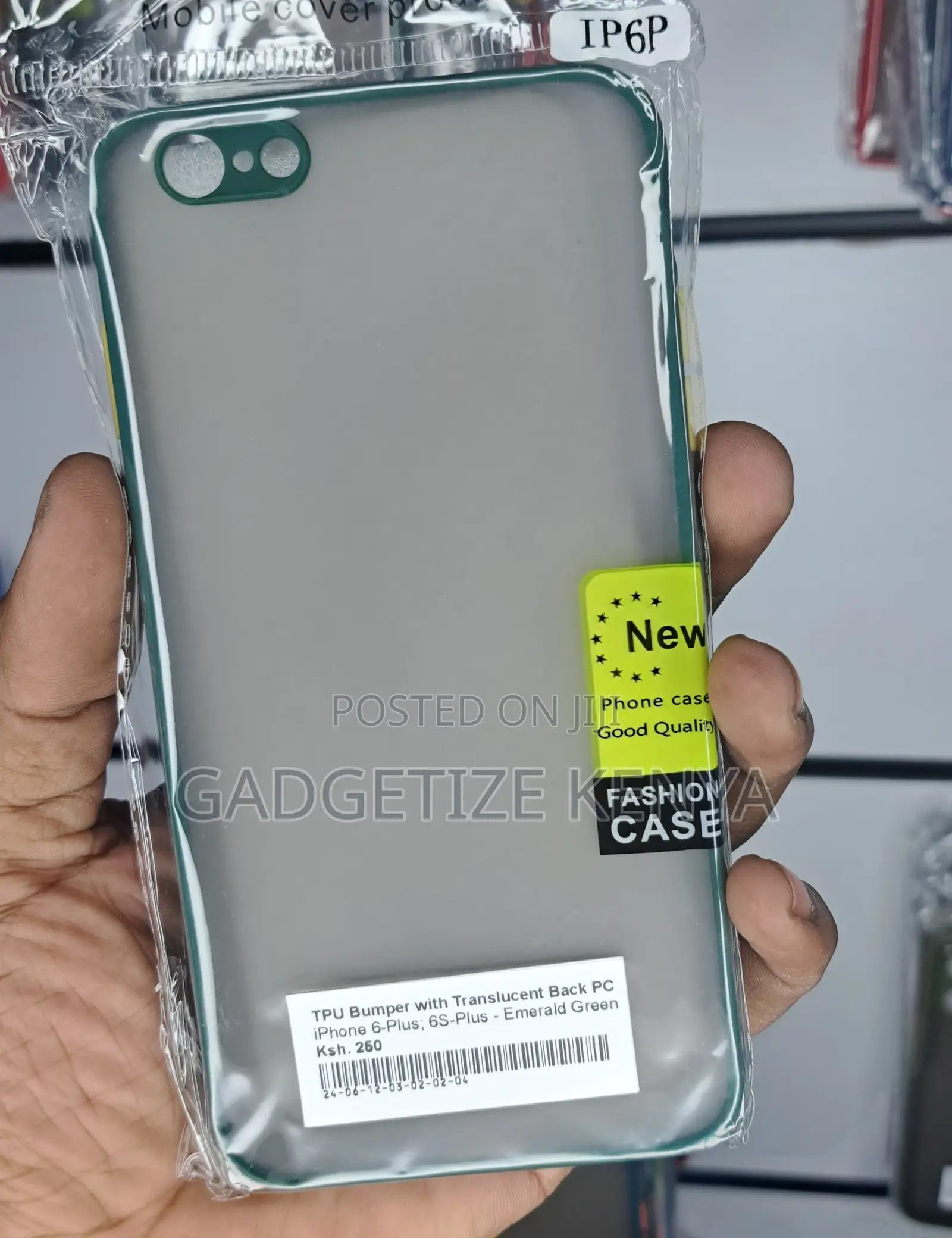 Case Cover for iPhone 6-Plus; 6s-Plus With Bumper and Translucent Back