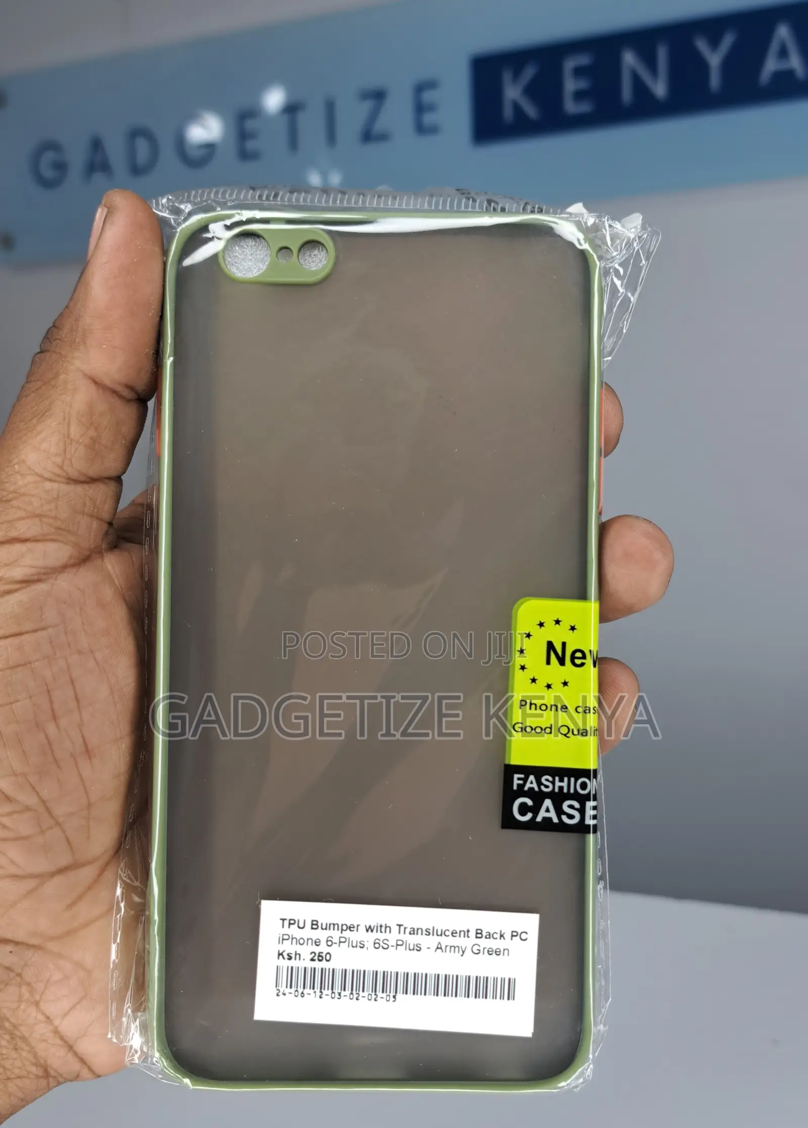 Case Cover for iPhone 6-Plus; 6s-Plus With Bumper and Translucent Back