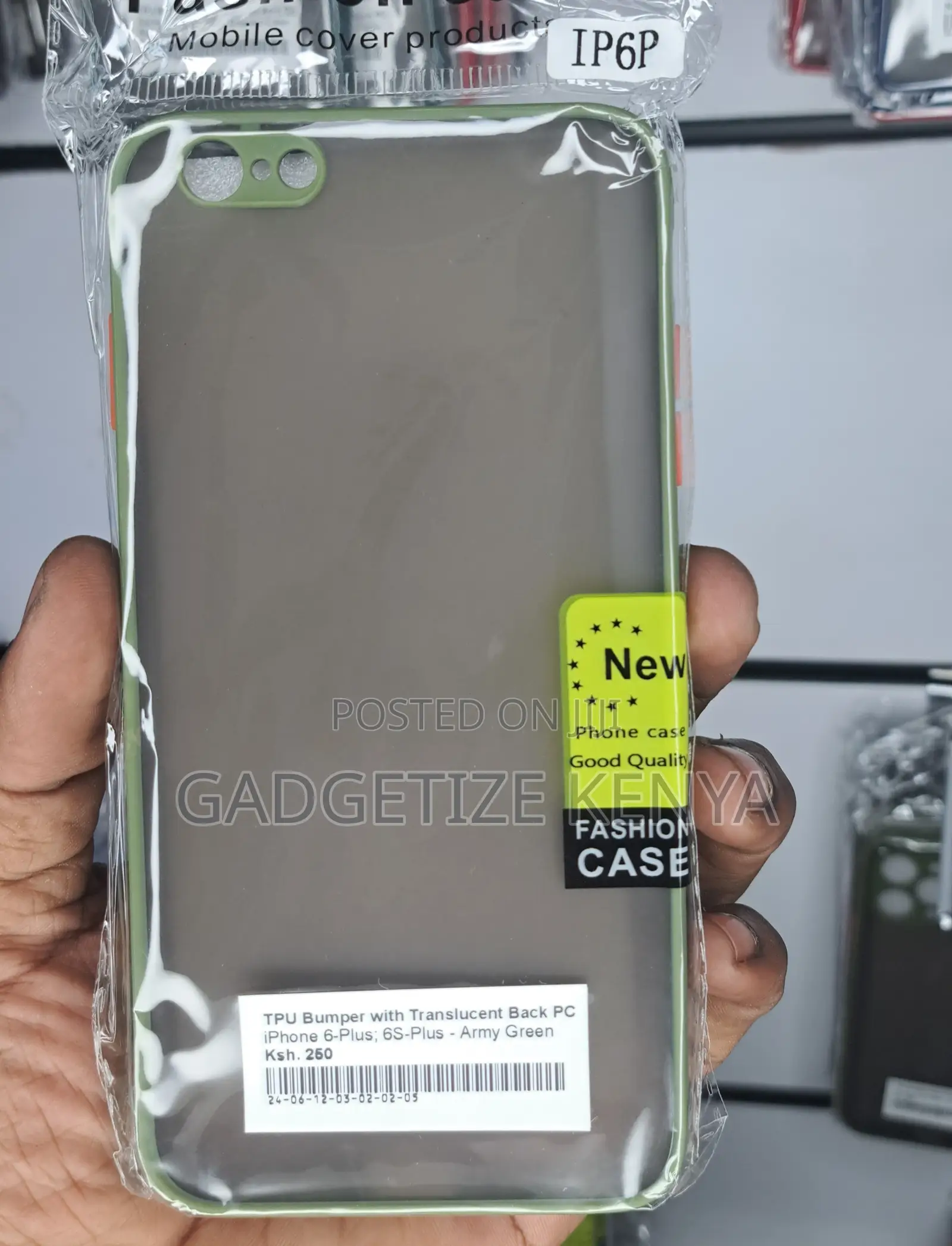 Case Cover for iPhone 6-Plus; 6s-Plus With Bumper and Translucent Back