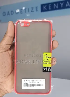 Case Cover for iPhone 6-Plus; 6s-Plus With Bumper and Translucent Back