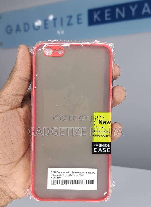 Case Cover for iPhone 6-Plus; 6s-Plus With Bumper and Translucent Back - thumbnail 5