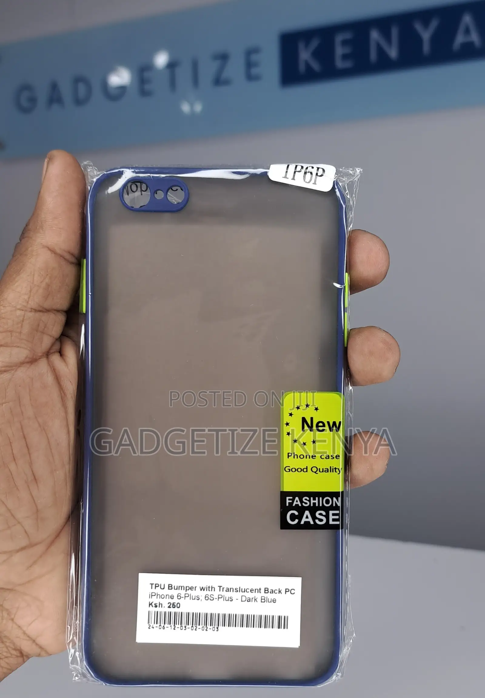 Case Cover for iPhone 6-Plus; 6s-Plus With Bumper and Translucent Back