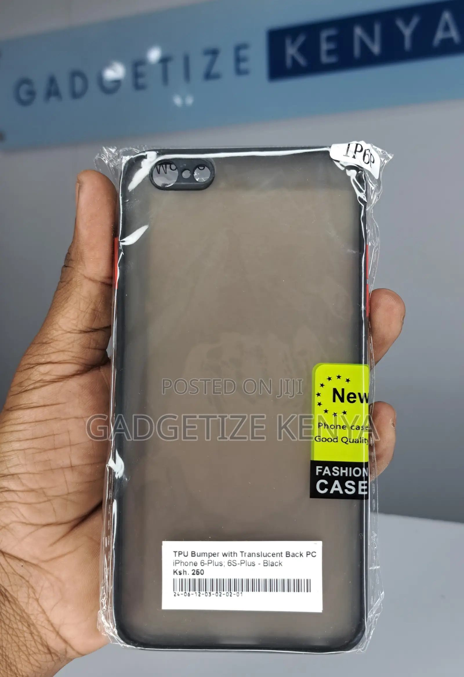 Case Cover for iPhone 6-Plus; 6s-Plus With Bumper and Translucent Back