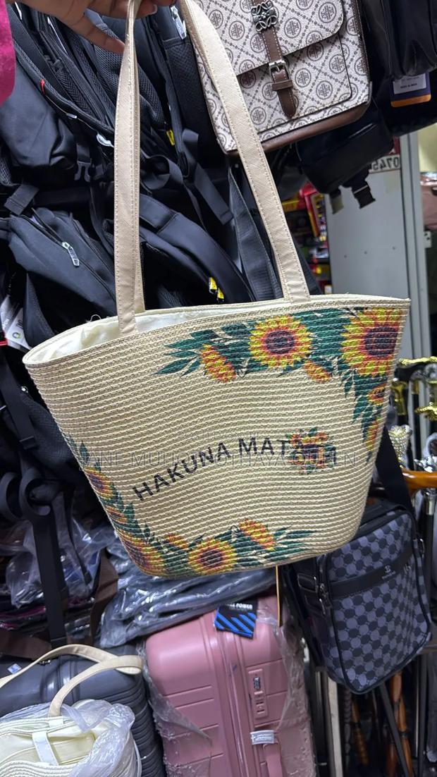 Straw Summer Bags With Zip - main view