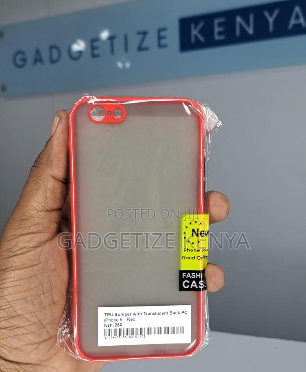Phone Case Cover With Bumper and Translucent Back for iPhone 6; 6s