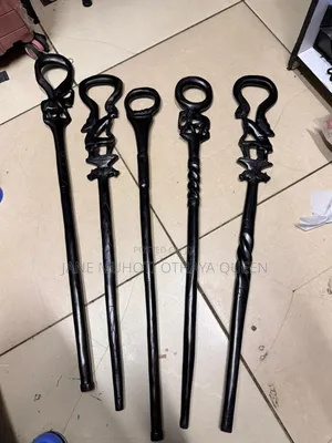 Elegant Hand-Carved African Walking Sticks