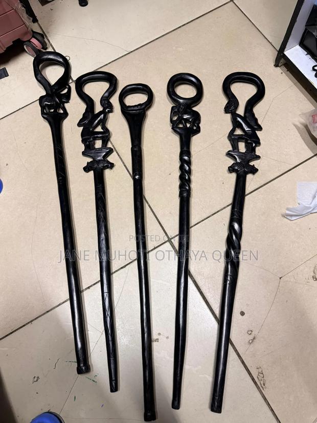 Elegant Hand-Carved African Walking Sticks - thumbnail 3