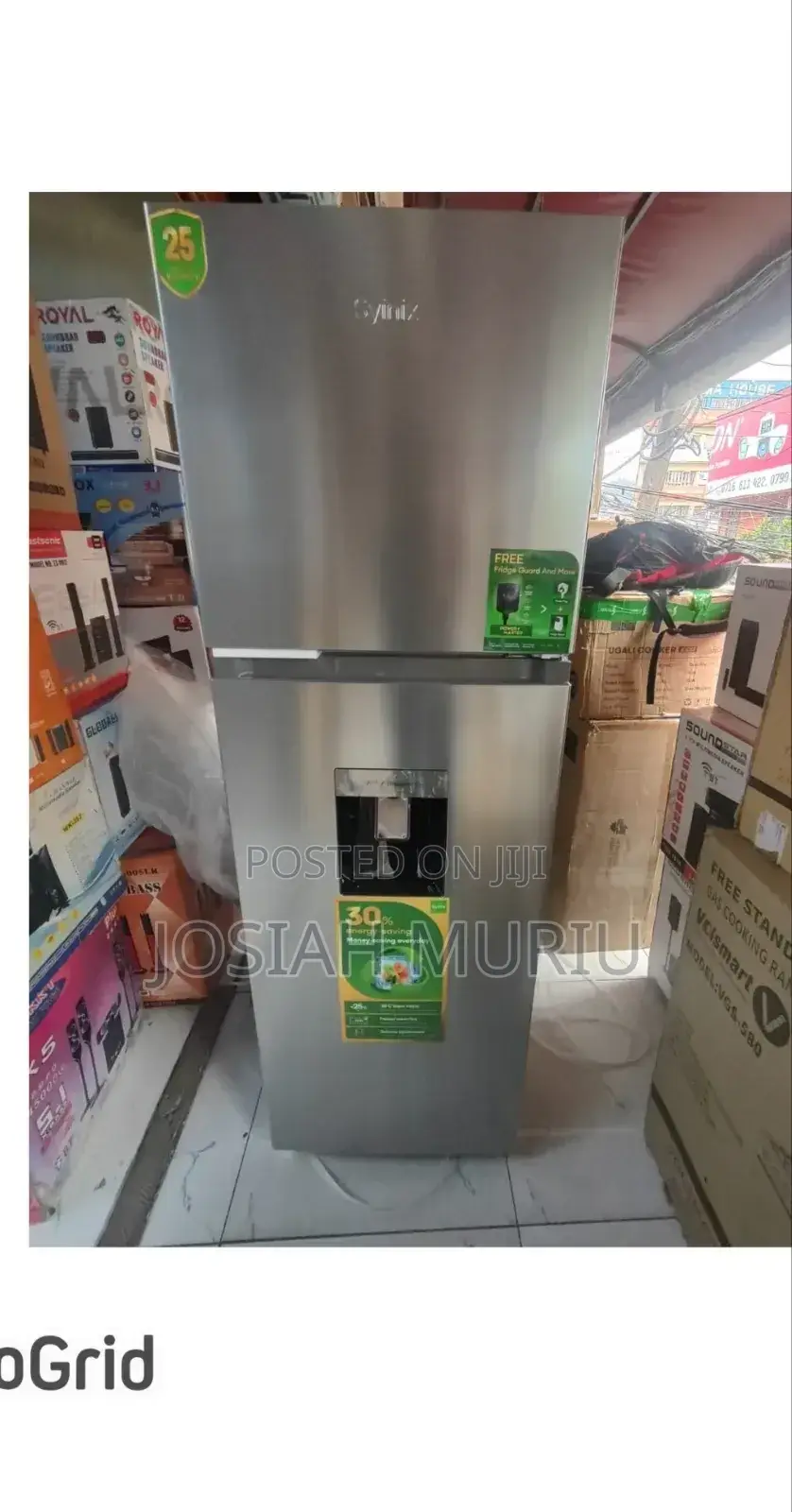 Syinix 257 Litres Fridge – Double Door + Water Dispenser
