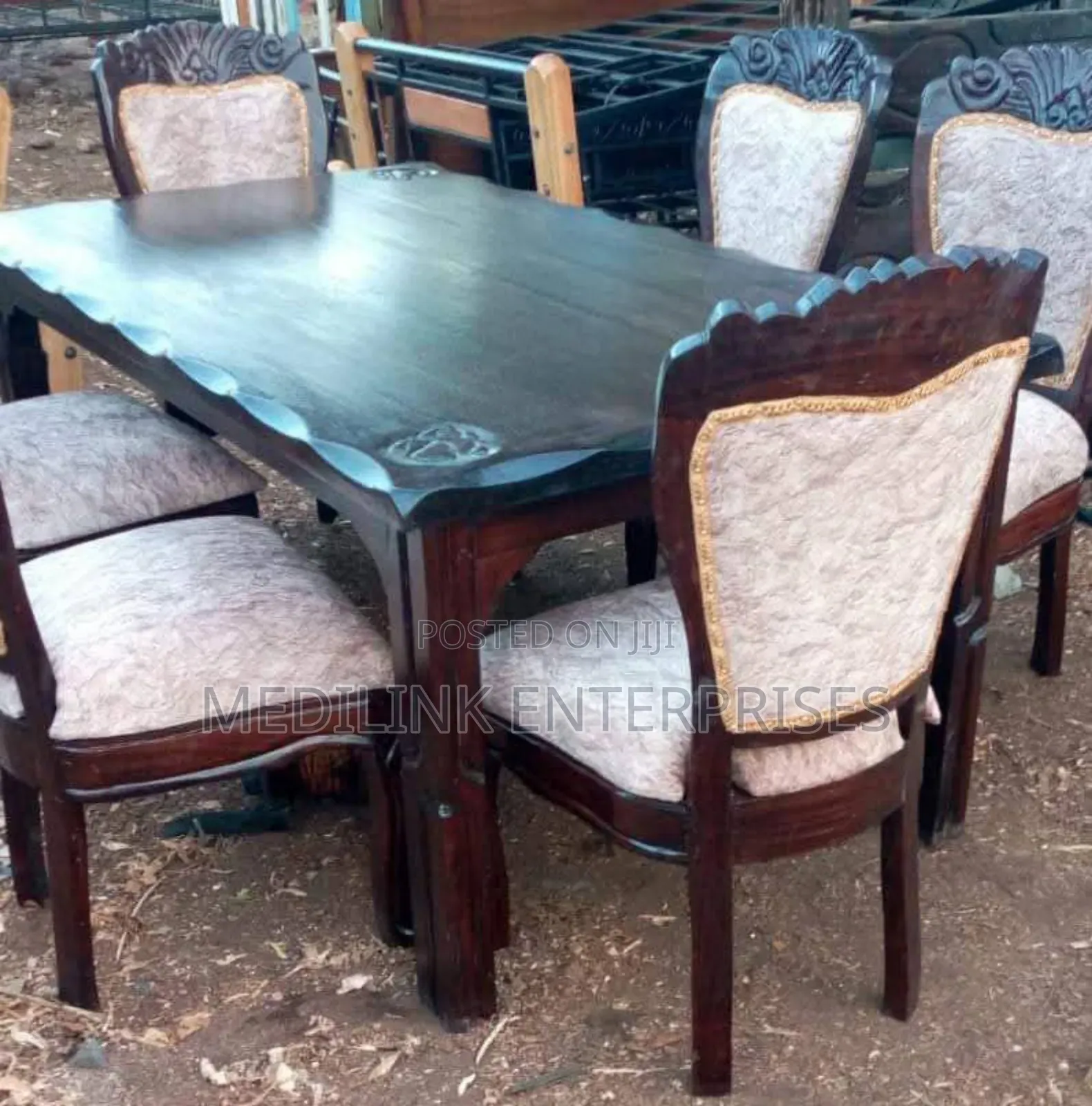Solid Antique Mahogany 6-Seater