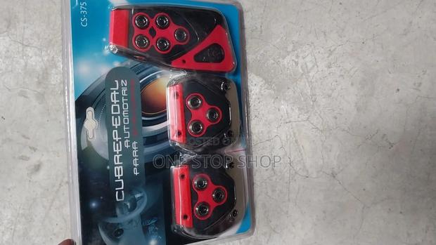 Red Black Universal Manual Pedal Top Monslip Covers
