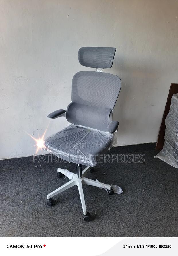 Orthopedic Double Back Office Chair White Color