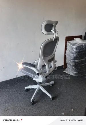 Orthopedic Double Back Office Chair White Color