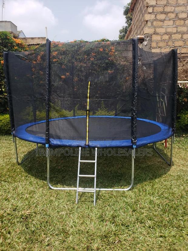 Outdoor Trampoline With Safety Net - main view
