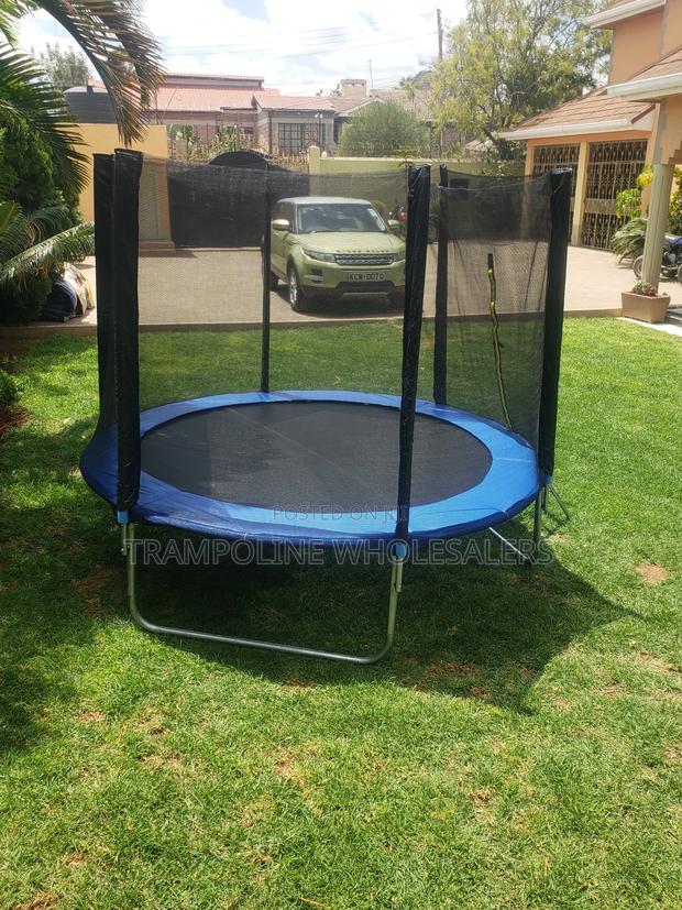 8ft Trampoline Outdoor With Safety Net - main view