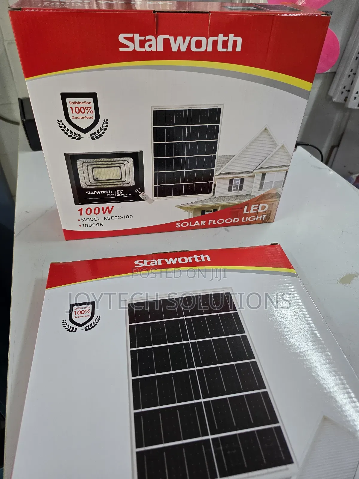 100 Watts Solar Flood Light [ Complete With Solar Panel ]