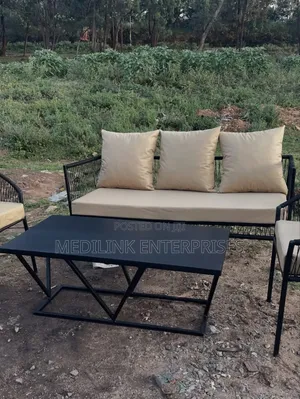 3-Seater Metallic Handwoven Single Seat