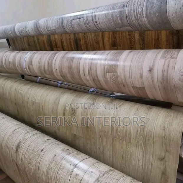 Stain Free Mkeka Ya Mbao Vinyl Flooring Environmental Friendly