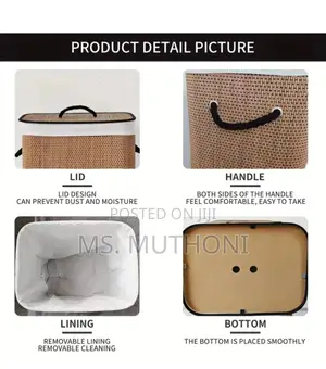 Collapsible/ Foldable Bamboo Laundry Basket