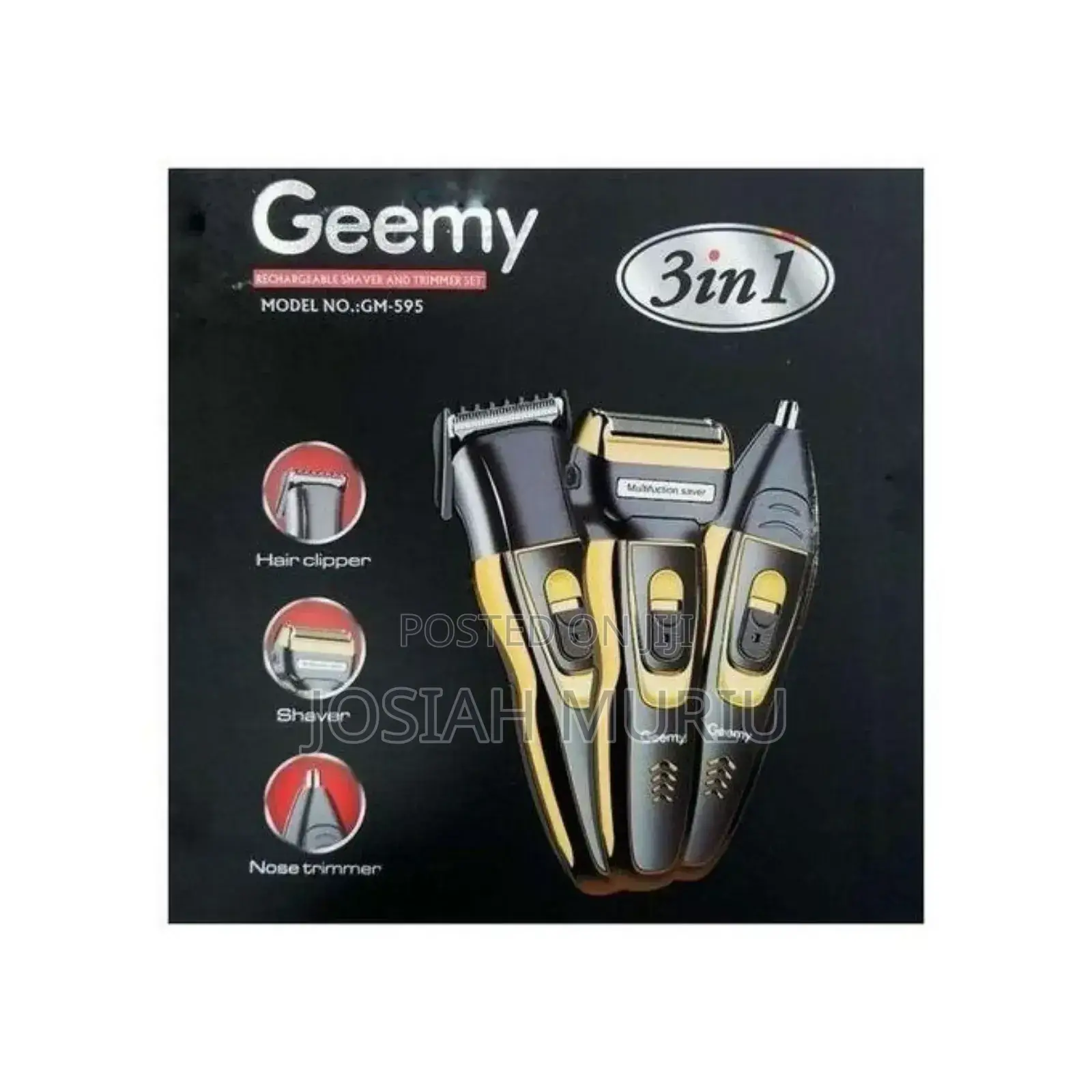 *Geemy 3 in 1 Rechargeable Shaver*