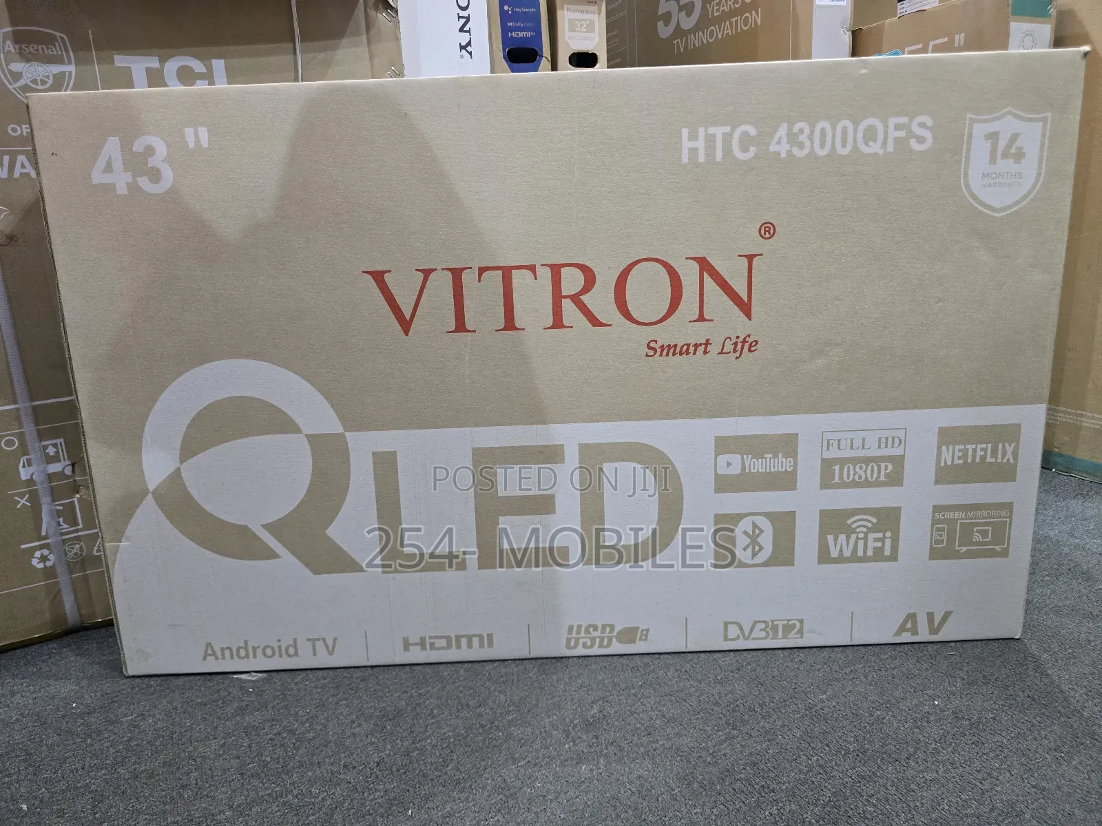 Vitron 43′′ Qled Smart Android Frameless Tv – 4300qfs