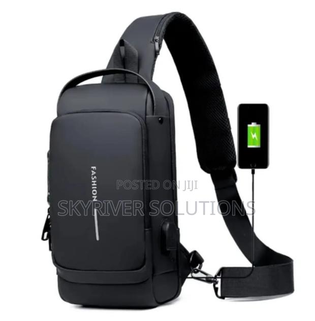 Multifunction Anti -Theft Usb Shoulder/Chest Bag, Sling for Travel*