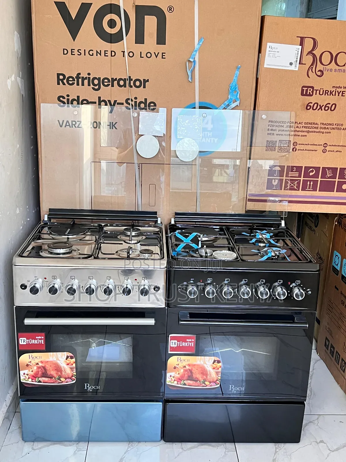 Roch 60 by 60 Standing Cooker 3+1 With Electric Oven