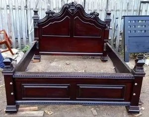 Wooden Antique Mahogany King Sized Bed