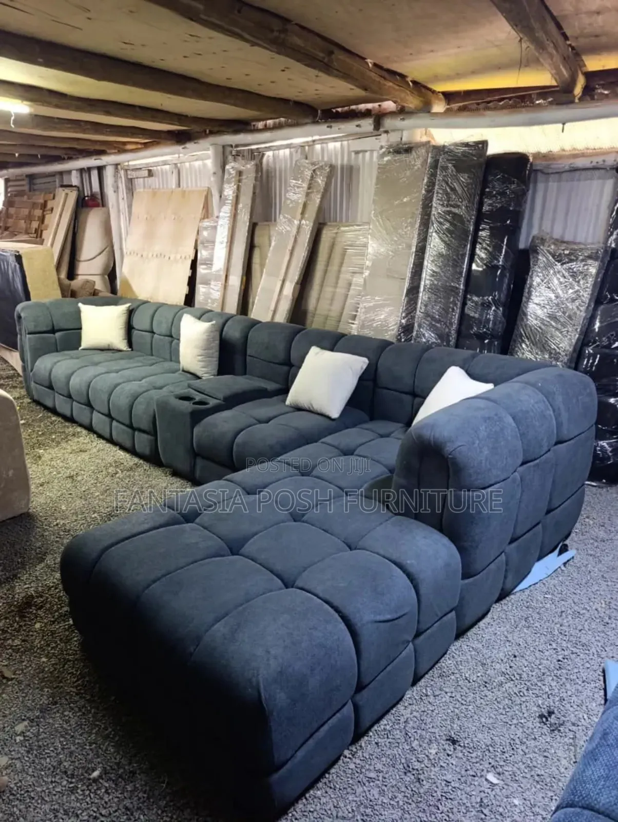 Deep Blue Bubble Sofa