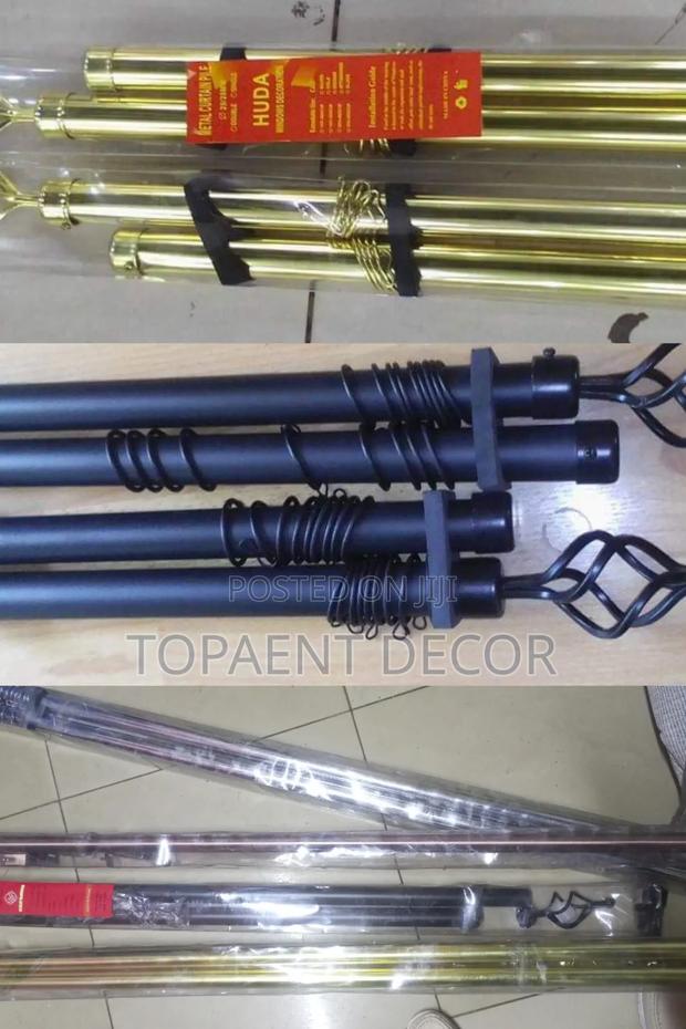 Sleek Style , Strong Support Adjustable Gold,Black ,Bronze Curtain Rod - main view