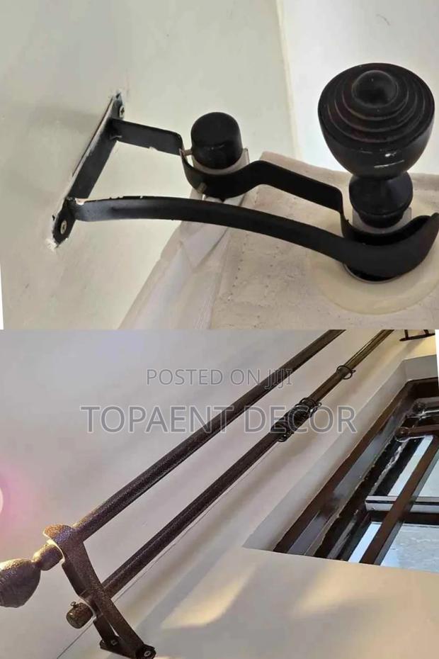 Strong Support For Heavy Duty Curtain Powder Coated Curtain Rods