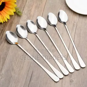 6 PCS Long Handle Iced Tea Spoon,