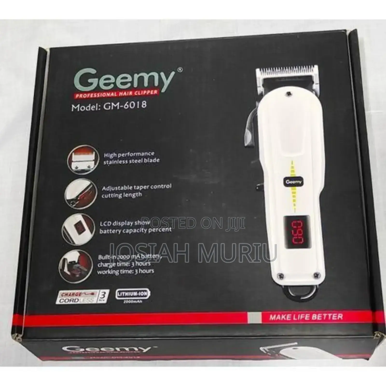 Geemy Rechargeable Cordless Shaving Machine With Indicator