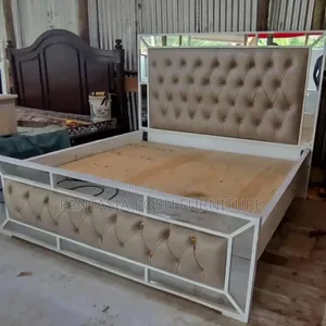 5x6 Tufted Mirror Frame Mocket Bed - Payment on Delivery